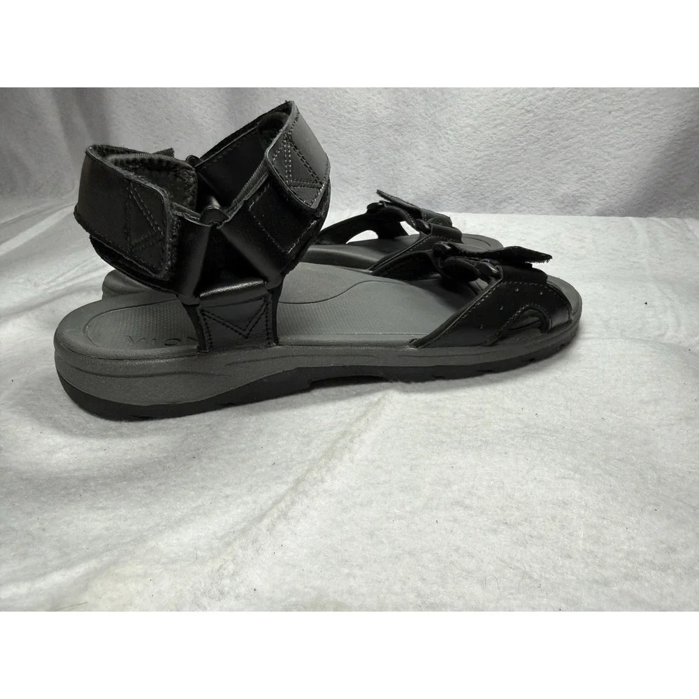 Vionic Leo Men's Size 8 Black Adjustable Sport Sandals Orthotic Comfort